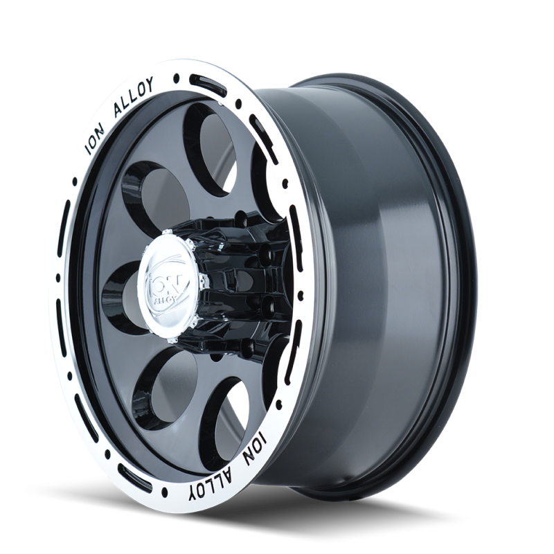 ION Type 174 15x8 / 5x120.65 BP / -27mm Offset / 83.82mm Hub Black/Machined Wheel - GTR Auto