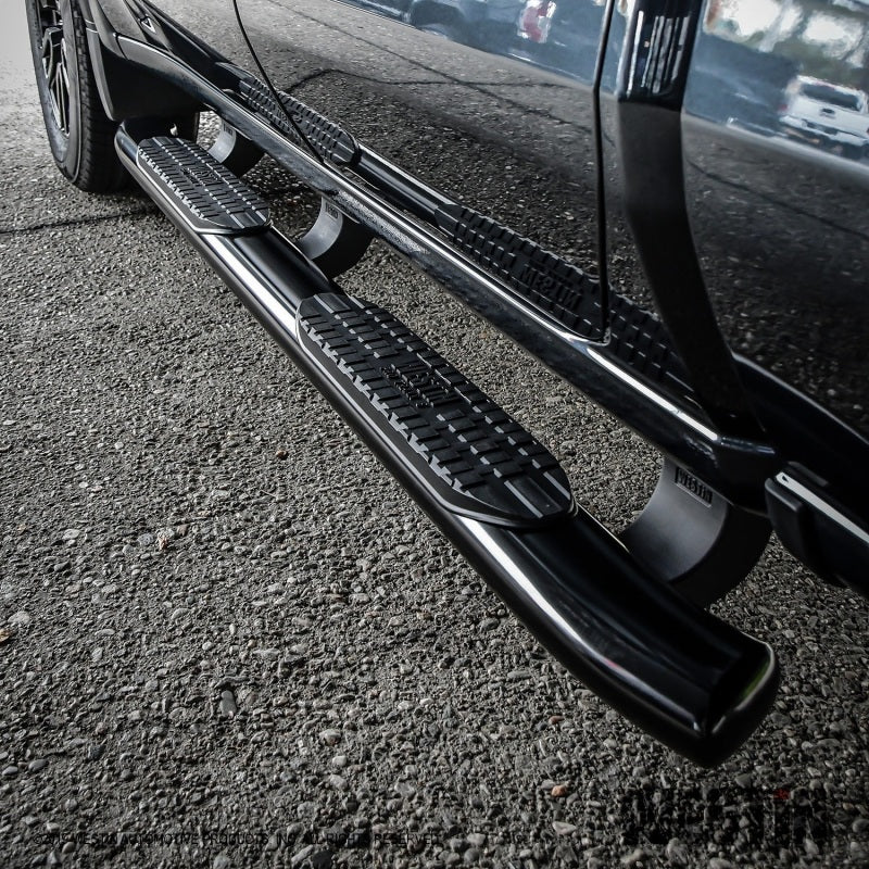 Westin 19-20 Chevrolet Silverado/GMC Sierra 1500 Double Cab PRO TRAXX 5 Oval Nerf Step Bars - Black - GTR Auto
