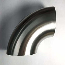 Load image into Gallery viewer, Stainless Bros 3.5in Diameter 1D / 3.5in CLR 90 Degree Bend NO LEG 601-08956-3100