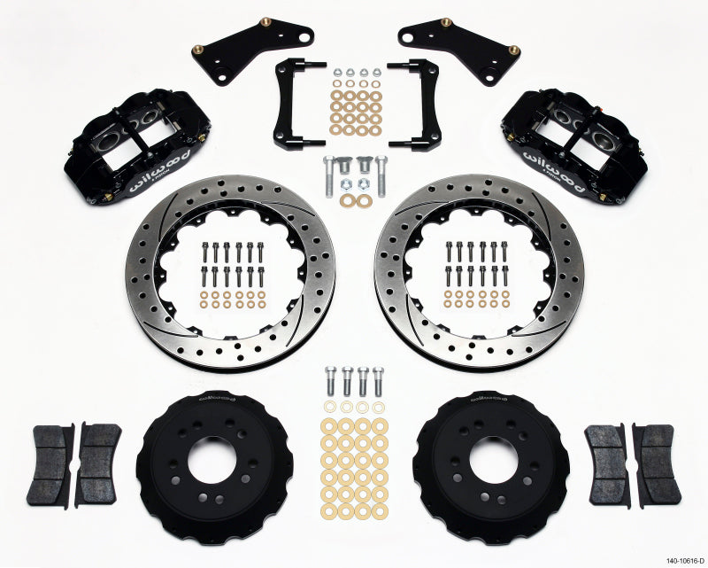 Wilwood Narrow Superlite 6R Front Hat Kit 13.06in Drilled 65-82 Corvette C2/C3 - GTR Auto