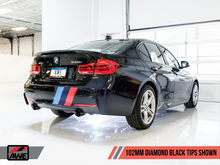 Load image into Gallery viewer, AWE Tuning BMW F3X 340i Touring Edition Axle-Back Exhaust - Diamond Black Tips (102mm) - GTR Auto