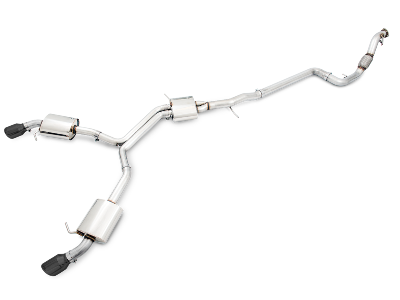 AWE Tuning Audi B9 A5 Touring Edition Exhaust Dual Outlet - Diamond Black Tips (Includes DP) - GTR Auto