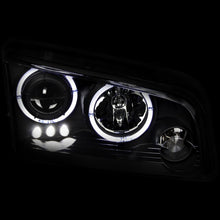 Load image into Gallery viewer, ANZO 2006-2010 Dodge Charger Projector Headlights w/ Halo Black - GTR Auto