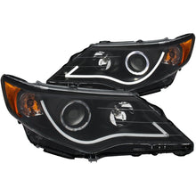 Load image into Gallery viewer, ANZO 2012-2013 Toyota Camry Projector Headlights w/ Halo Black - GTR Auto