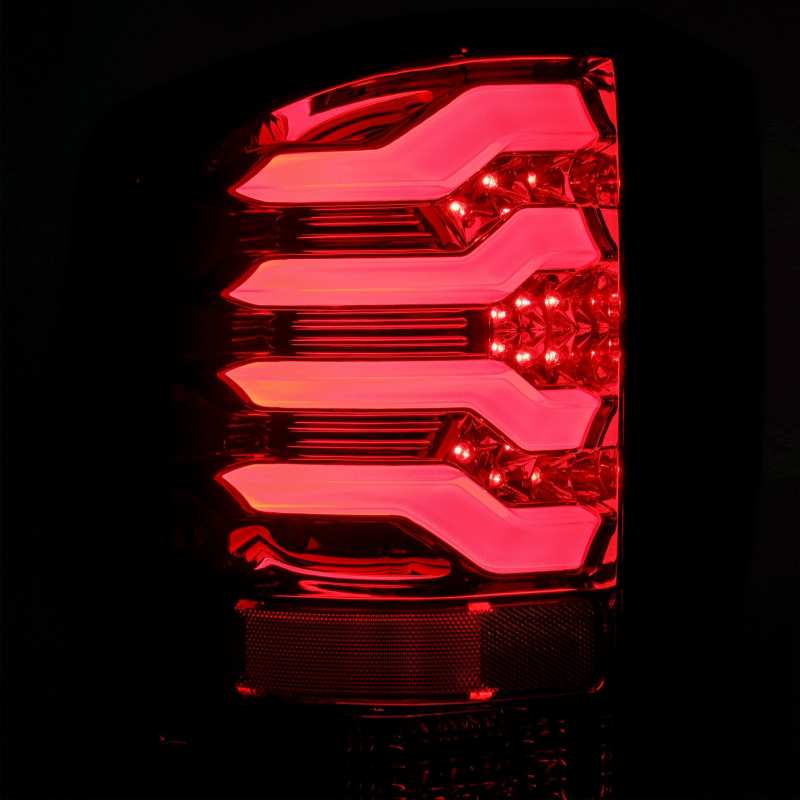 AlphaRex 14-18 Chevrolet Silverado 1500 PRO-Series LED Tail Lights Red Smoke - GTR Auto