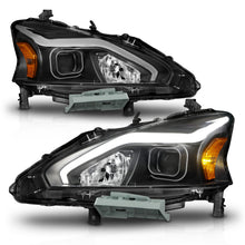 Load image into Gallery viewer, ANZO 13-15 Nissan Altima (w/o Factory HID Bulbs) Projector Headlights - w/ Light Bar Black Housing - GTR Auto