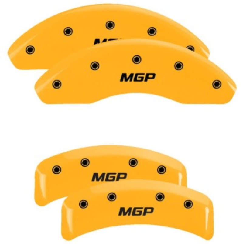 MGP 4 Caliper Covers Engraved Front & Rear MGP Yellow Finish Black Characters 1991 BMW 325 - GTR Auto
