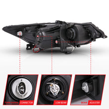 Load image into Gallery viewer, ANZO 2009-2012 Acura TSX Projector Headlights w/ Halo Black (CCFL) (HID Compatible) - GTR Auto