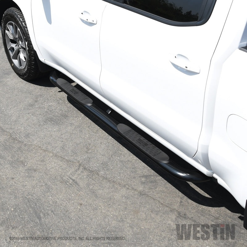 Westin 2019 Chevrolet Silverado/Sierra 1500 Crew Cab Platinum 4 Oval Nerf Step Bars - Black - GTR Auto