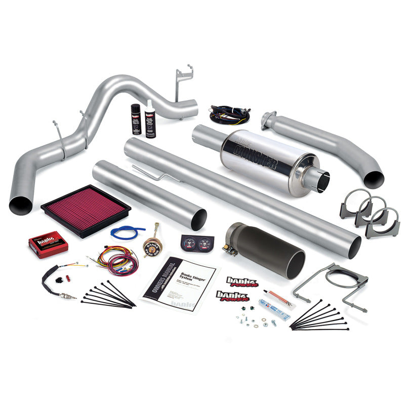 Banks Power 99-00 Dodge 5.9L Std Cab Stinger System - SS Single Exhaust w/ Black Tip - GTR Auto