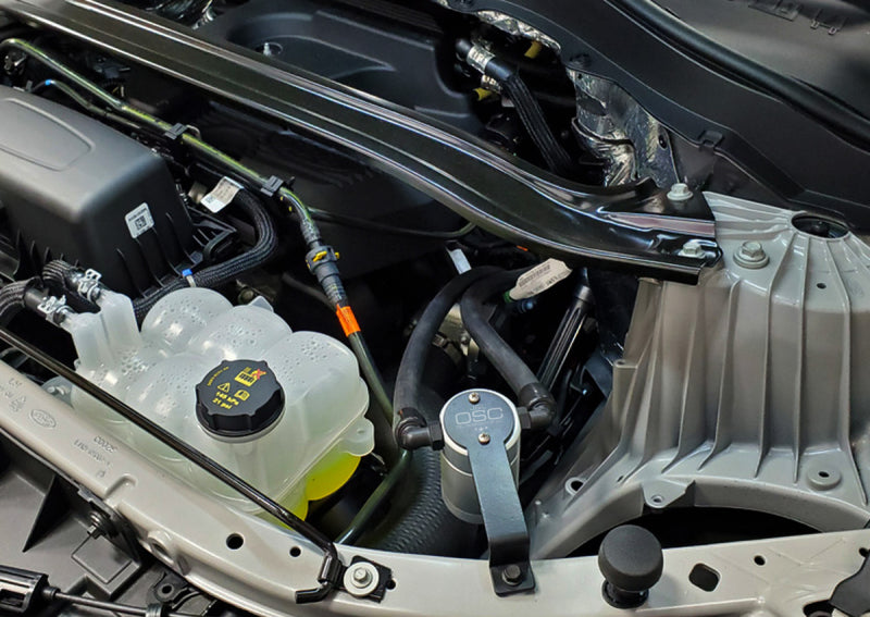 J&amp;L 2020-2024 Ford Explorer 2.3L EcoBoost Driver Side Oil Separator 3.0 - Clear Anodized - GTR Auto