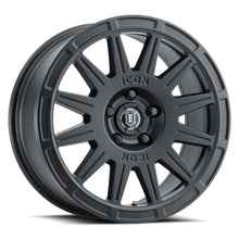 Load image into Gallery viewer, ICON Ricochet 17x8 5x108 38mm Offset 6in BS Satin Black Wheel - GTR Auto