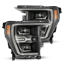 Load image into Gallery viewer, AlphaRex 21-22 Ford F150 Luxx-Series Projector Headlights Black w/Activ Light/Seq Signal - GTR Auto