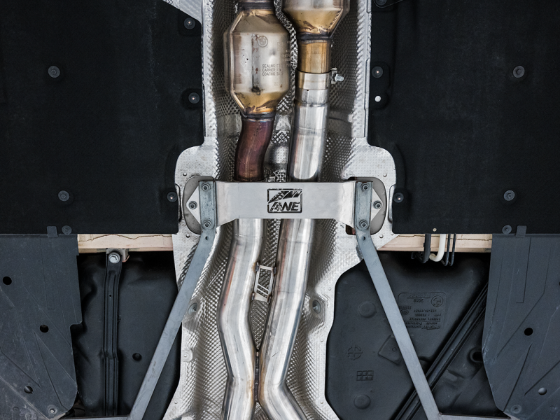 AWE Tuning BMW F8X M3/M4 Track Edition Catback Exhaust - Chrome Silver Tips - GTR Auto