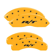 Load image into Gallery viewer, MGP 4 Caliper Covers Engraved Front &amp; Rear RT Yellow finish black ch - GTR Auto