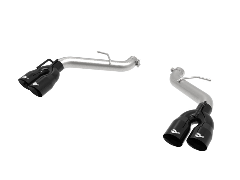 aFe POWER MACH Force-Xp 3in Axle-Back Exhaust 16-20 Chevrolet Camaro SS V8 6.2L w/o Mufflers - Black - GTR Auto