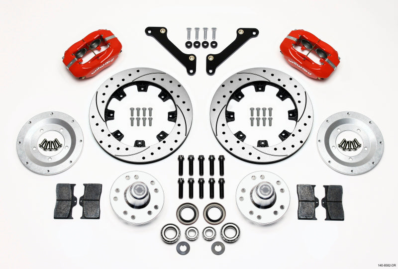Wilwood Forged Dynalite Front Kit 12.19in Drilled Red 70-78 Camaro - GTR Auto