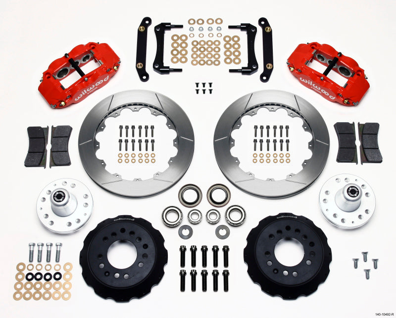 Wilwood Narrow Superlite 6R Front Hub Kit 12.88in Red 79-81 Camaro - GTR Auto