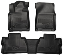 Load image into Gallery viewer, Husky Liners 2014 Toyota Tundra Double Cab Pickup WeatherBeater Black Front &amp; 2nd Seat Floor Liners - GTR Auto