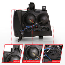 Load image into Gallery viewer, ANZO 07-14 Chevy Tahoe Projector Headlights w/ Plank Style Design Black w/ Amber - GTR Auto