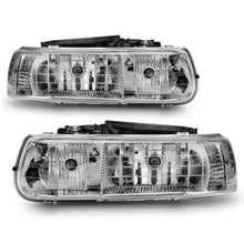 Load image into Gallery viewer, ANZO 1999-2002 Chevrolet Silverado 1500 Crystal Headlights Chrome - GTR Auto