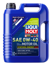Load image into Gallery viewer, LIQUI MOLY 5L Synthoil Energy A40 Motor Oil SAE 0W40 - GTR Auto