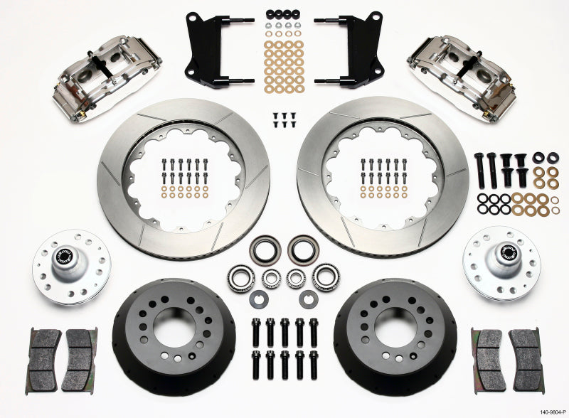 Wilwood Narrow Superlite 6R Front Hub Kit 14.00in Polished 67-69 Camaro 64-72 Nova Chevelle - GTR Auto