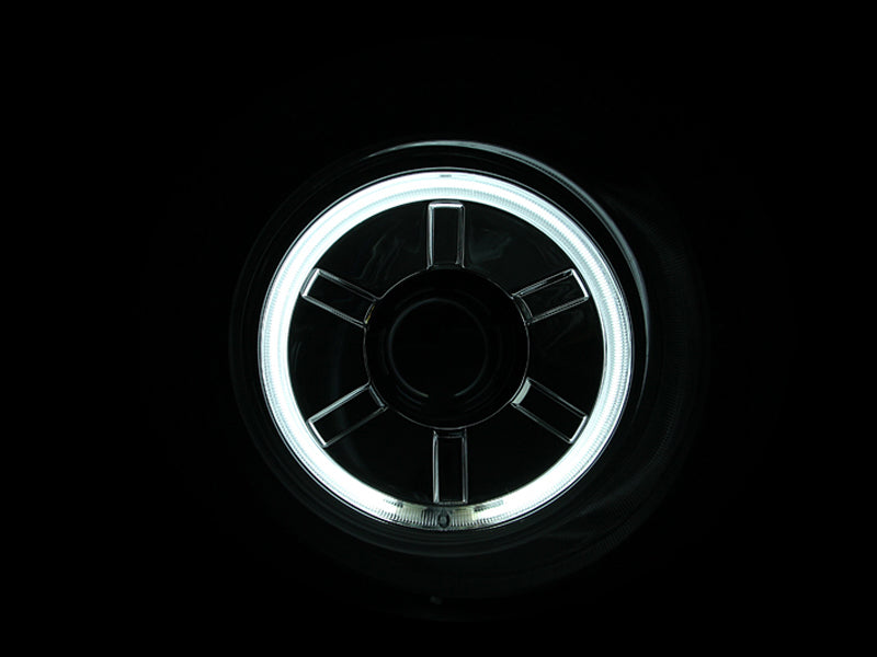 ANZO 2007-2013 Toyota Fj Cruiser Projector Headlights w/ Halo Chrome - GTR Auto