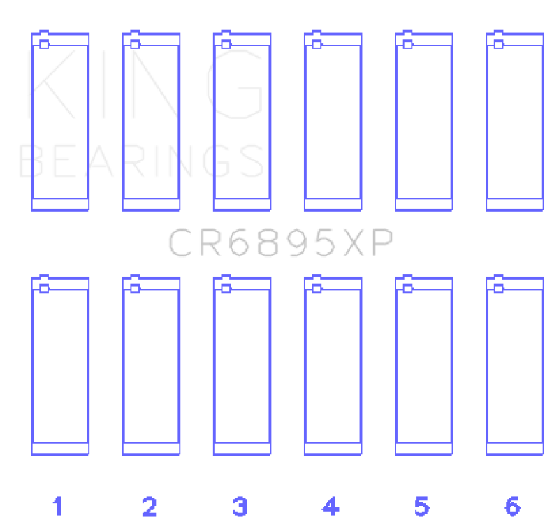 King Ford Ecoboost 3.5L V6 pMaxBlack Coated Connecting Rod Bearing Set - Size +0.25mm