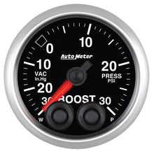 Load image into Gallery viewer, Autometer Elite 52mm 30 In Hg/30 PSI Vacuum/Boost Peak and Warn Gauge w/ Electronic Control