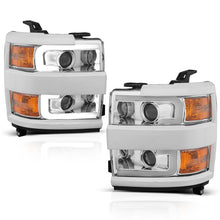 Load image into Gallery viewer, ANZO Projector Headlights 15-17 Chevrolet Silverado 2500HD / 3500HD Chrome w/ Chrome Rim - GTR Auto