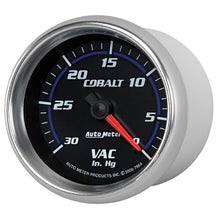 Load image into Gallery viewer, Autometer Cobalt 2-5/8in. / 0-30 IN HG / Mechanical Vacuum Gauge 7984