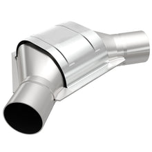 Load image into Gallery viewer, MagnaFlow Universal Catalytic Converter 2.00inch Angled Inlet/Outlet