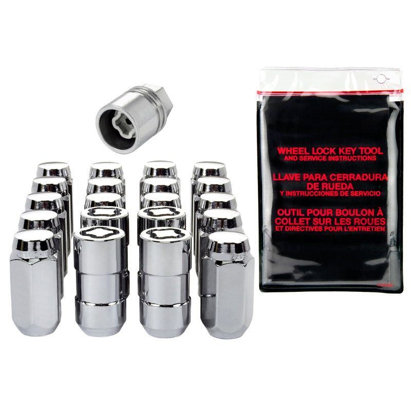 McGard 5 Lug Hex Install Kit w/Locks (Cone Seat Nut) 9/16-18 / 7/8 Hex / 1.75in. Length - Chrome - GTR Auto