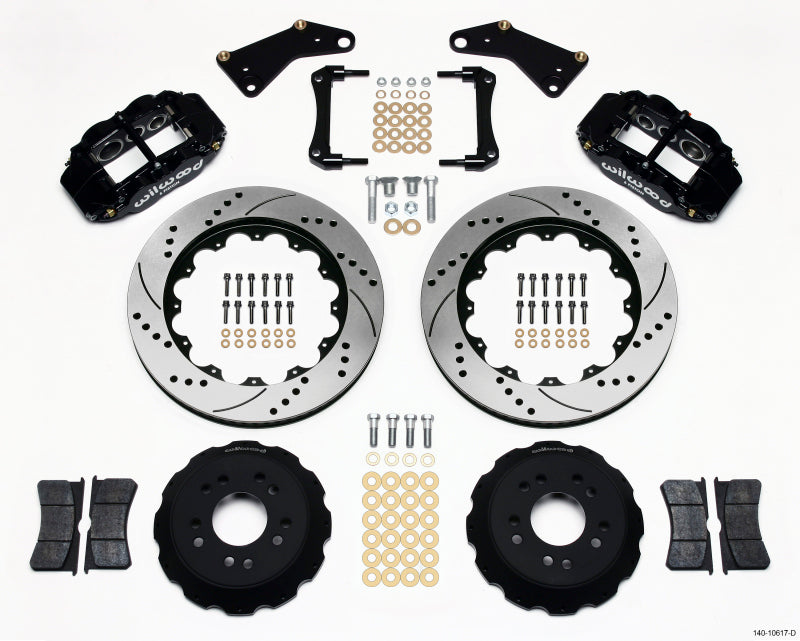 Wilwood Narrow Superlite 6R Front Hat Kit 14.00in Drilled 65-82 Corvette C2/C3 - GTR Auto