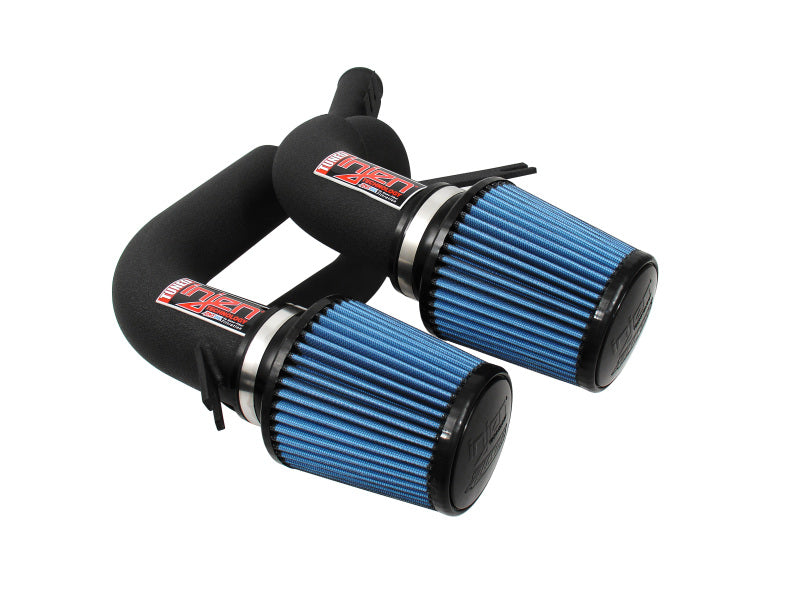 Injen 08-09 535i E60 3.0L L6 Twin intake & AMSOIL Filters Wrinkle Black Short Ram Intake - GTR Auto