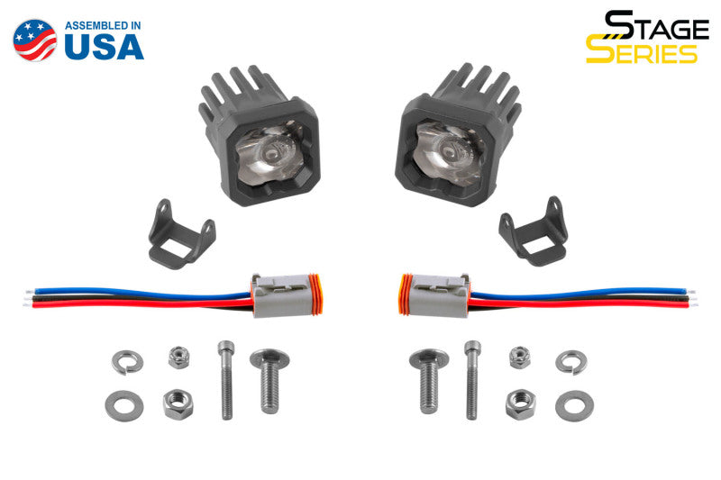 Diode Dynamics Stage Series C1 LED Pod Sport - White Wide Standard ABL (Pair) - GTR Auto