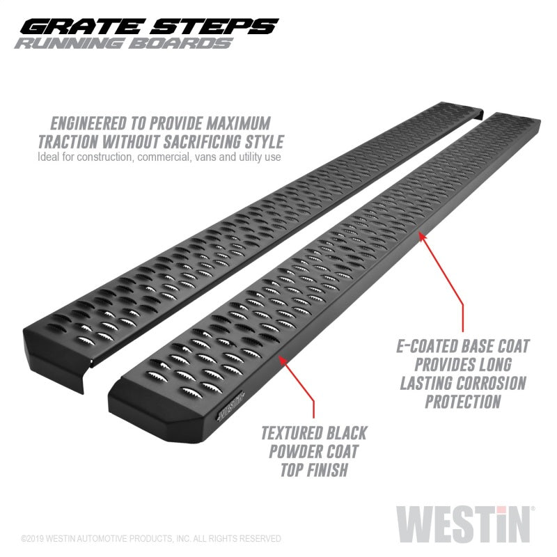 Westin Grate Steps Running Boards 79 in - Textured Black - GTR Auto