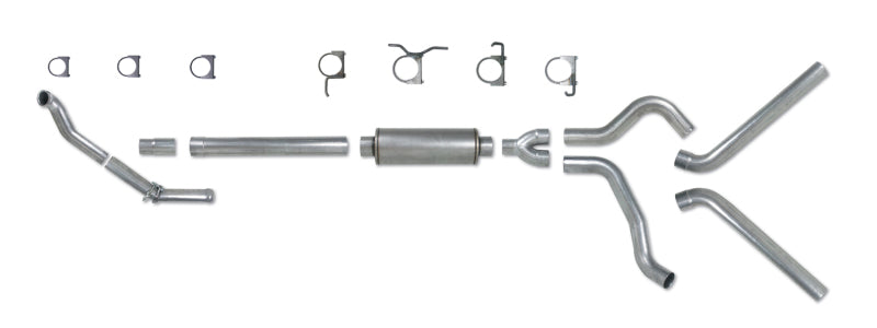 Diamond Eye KIT 4in Turbo Back DUAL AL: 94-97 FORD 7.3L F250/F350 PWRSTROKE NFS W/ CARB EQUIV STDS - GTR Auto