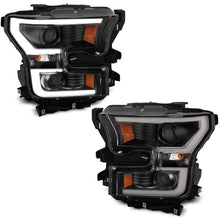 Load image into Gallery viewer, ANZO 2015-2017 Ford F-150 Projector Headlights w/ Plank Style Switchback Black w/ Amber - GTR Auto