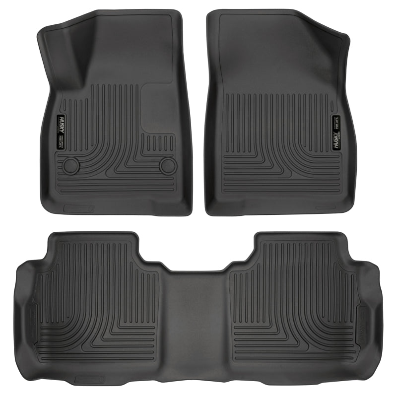 Husky Liners Weatherbeater 17-23 Cadillac XT5 / 17-23 GMC Acadia Front & 2nd Seat Floor Liners - Blk - GTR Auto