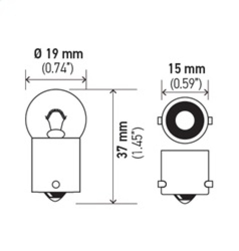 Hella Bulb 5008 12V 10W BA15s B6 - GTR Auto