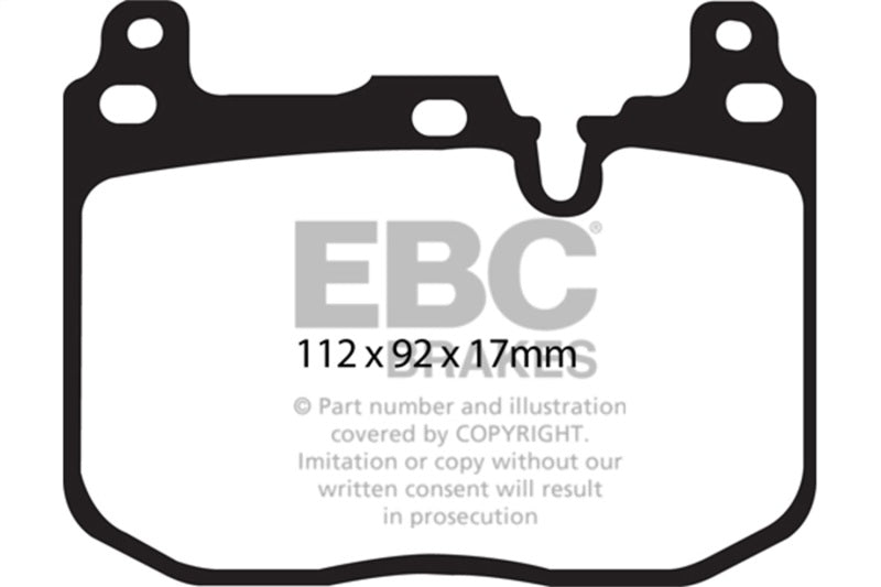 EBC 14+ BMW i8 1.5 Turbo/Electric Yellowstuff Front Brake Pads - GTR Auto