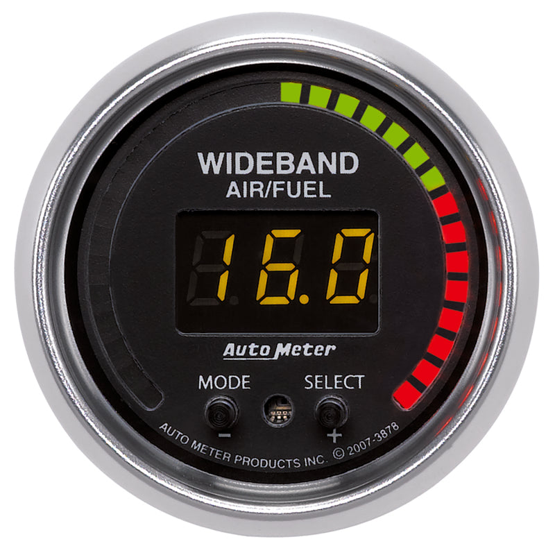 Autometer GS 52mm AFR or LAMBDA Digital Wideband Air/Fuel Ratio PRO Wideband A/F Kit 3878