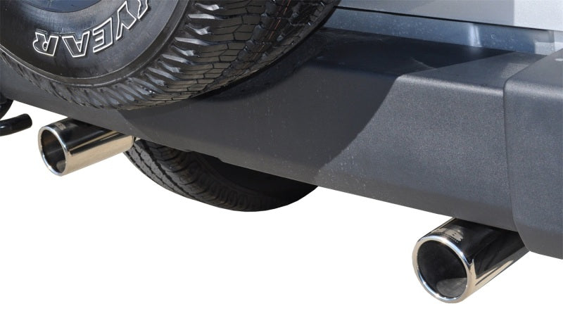 Corsa 2007-2011 Jeep Wrangler 3.8L/12-14 Wrangler 3.6L Polished Sport Axle-Back Exhaust - GTR Auto