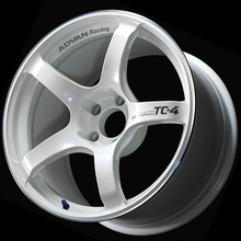Load image into Gallery viewer, Advan TC4 18x9.5 +45 5x114.3 Racing White Metallic and Ring Wheel