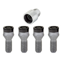 Load image into Gallery viewer, McGard Wheel Lock Bolt Set - 4pk. (Cone Seat) M14X1.25 / 17mm Hex / 27.3mm Shank Length - Black - GTR Auto