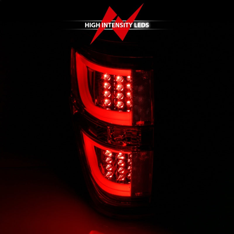 ANZO 2009-2013 Ford F-150 LED Taillights Black - GTR Auto