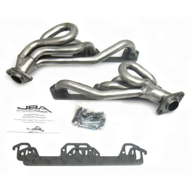 JBA 96-03 Dodge Truck 5.2L/5.9L Magnum 1-1/2in Primary Raw 409SS Cat4Ward Header - GTR Auto