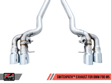 Load image into Gallery viewer, AWE Tuning 18-19 BMW M5 (F90) 4.4T AWD SwitchPath Axle-Back Exhaust - Chrome Silver Tips
